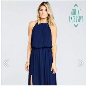 Show Me Your Mumu - large navy, Heather halter